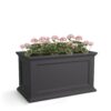 Mayne Fairfield 20 in. x 36 in. Self-Watering Graphite Grey Polyethylene Planter