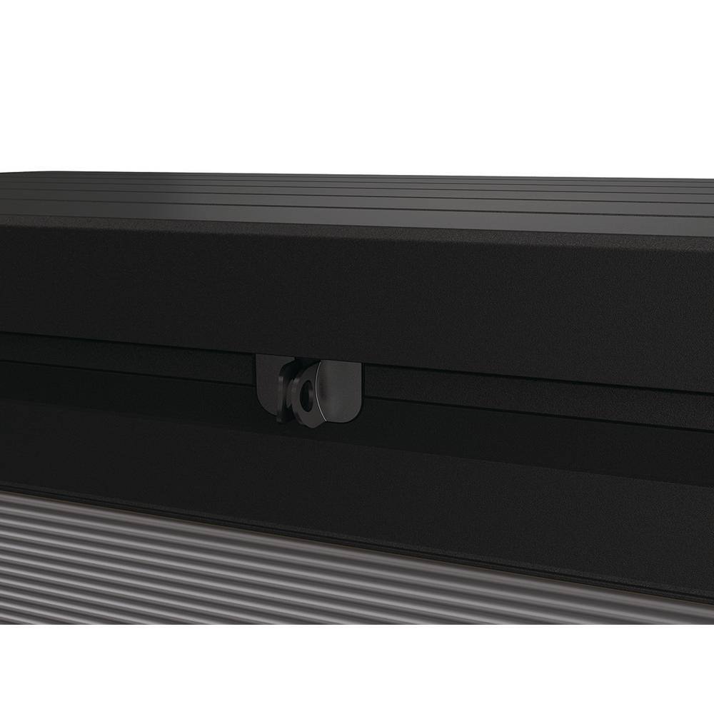 Keter Premier 150 Gal. Resin Large Durable Grey Deck Box for Lawn Outdoor Patio Garden Furniture Storage
