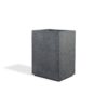 PolyStone Planters Cozumel Column 23 in. x 30 in. Gray Granite Composite Planter
