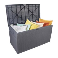 Karl home 120 Gal. Grey Plastic Deck Box