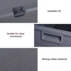 Karl home 120 Gal. Grey Plastic Deck Box