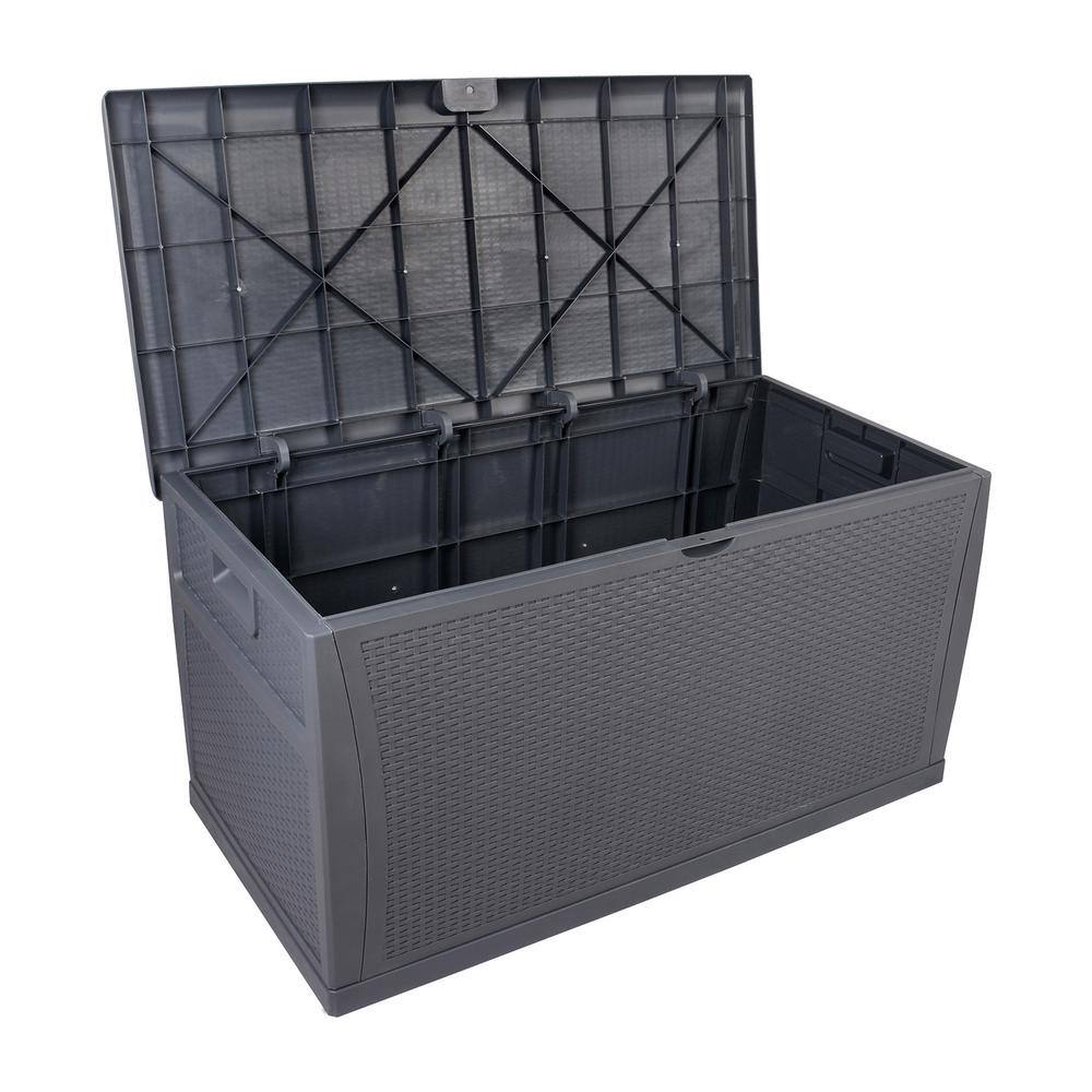 Karl home 120 Gal. Grey Plastic Deck Box
