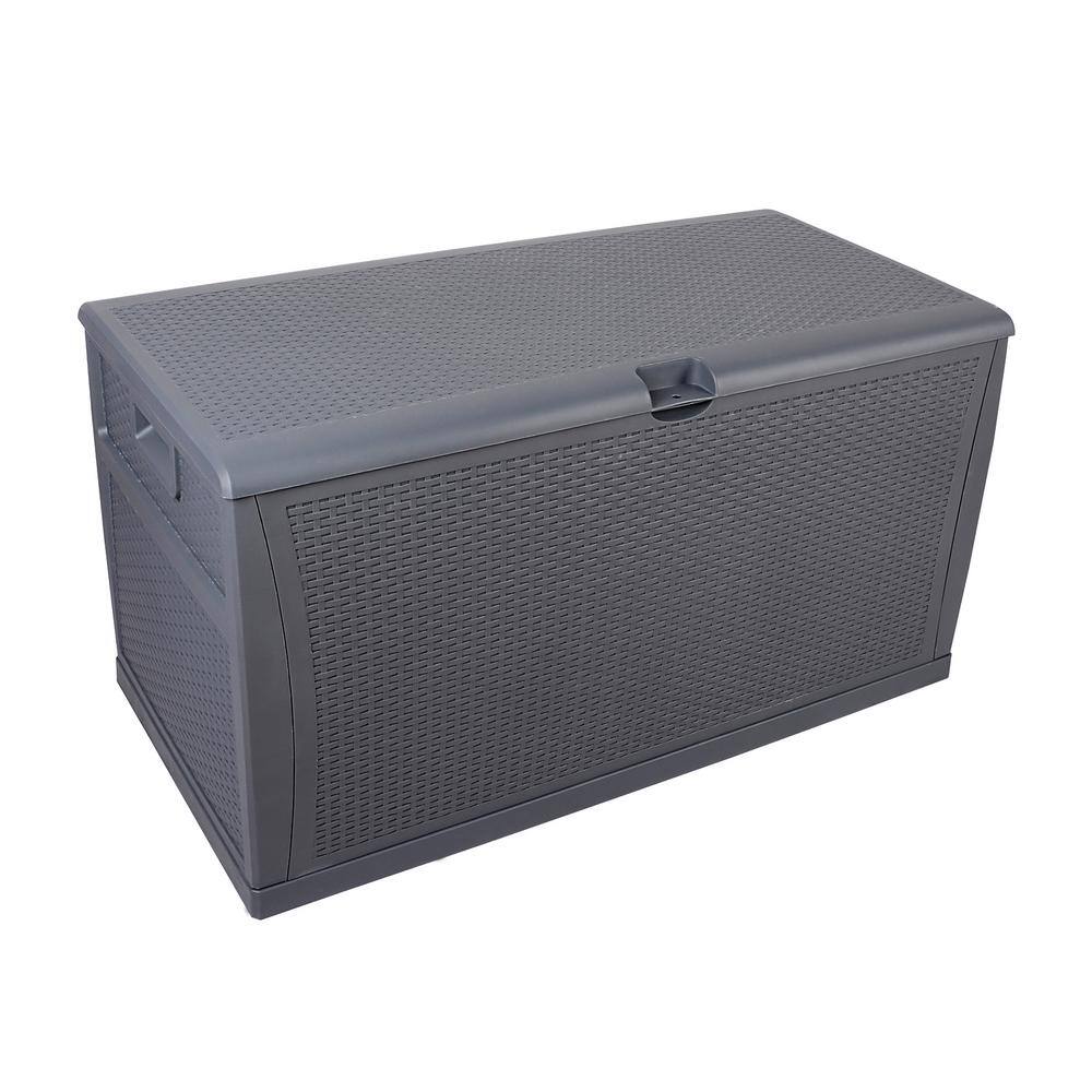 Karl home 120 Gal. Grey Plastic Deck Box