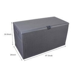 Karl home 120 Gal. Grey Plastic Deck Box