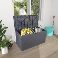 Karl home 120 Gal. Grey Plastic Deck Box