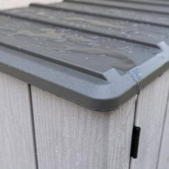Lifetime Vertical 56 in. W x 69 in. D x 29 in. H Resin Outdoor Storage Cabinet Shed