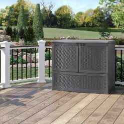 Suncast Oasis 48.75 in. W x 30.5 in. D x 41.25 in. H Plastic Outdoor Storage Cabinet