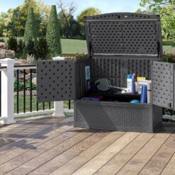 Suncast Oasis 48.75 in. W x 30.5 in. D x 41.25 in. H Plastic Outdoor Storage Cabinet