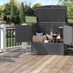 Suncast Oasis 48.75 in. W x 30.5 in. D x 41.25 in. H Plastic Outdoor Storage Cabinet