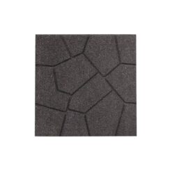 Vigoro 16 in. x 16 in. x 3/4 in. Gray Dual-Sided Rubber Paver (60-Pack)
