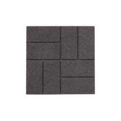 Vigoro 16 in. x 16 in. x 3/4 in. Gray Dual-Sided Rubber Paver (60-Pack)