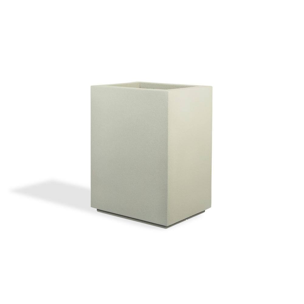 PolyStone Planters Cozumel Column 23 in. x 30 in. Greige Composite Planter