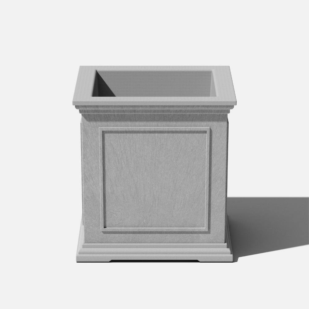 Veradek Brixton Series 20 in. Cube Gray Plastic Planter