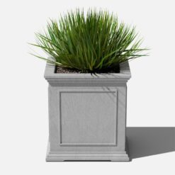 Veradek Brixton Series 20 in. Cube Gray Plastic Planter