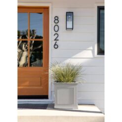 Veradek Brixton Series 20 in. Cube Gray Plastic Planter