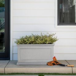 Veradek Brixton Series 33 in. L Gray Plastic Planter
