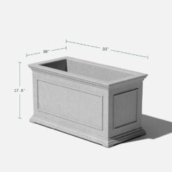 Veradek Brixton Series 33 in. L Gray Plastic Planter