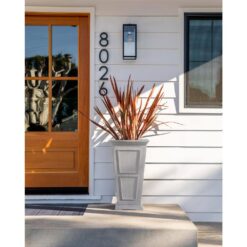 Veradek Brixton Series 26 in. Tall Gray Plastic Planter (2-Pack)