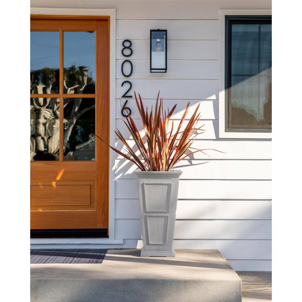 Veradek Brixton Series 26 in. Tall Gray Plastic Planter (2-Pack)