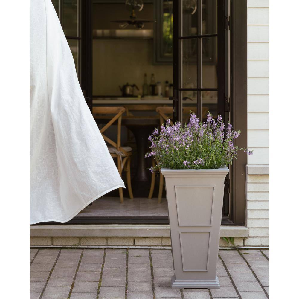Veradek Brixton Series 26 in. Tall Gray Plastic Planter (2-Pack)