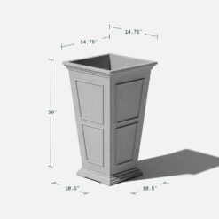 Veradek Brixton Series 26 in. Tall Gray Plastic Planter (2-Pack)