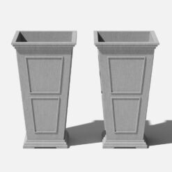 Veradek Brixton Series 26 in. Tall Gray Plastic Planter (2-Pack)