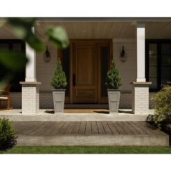 Veradek Brixton Series 26 in. Tall Gray Plastic Planter (2-Pack)