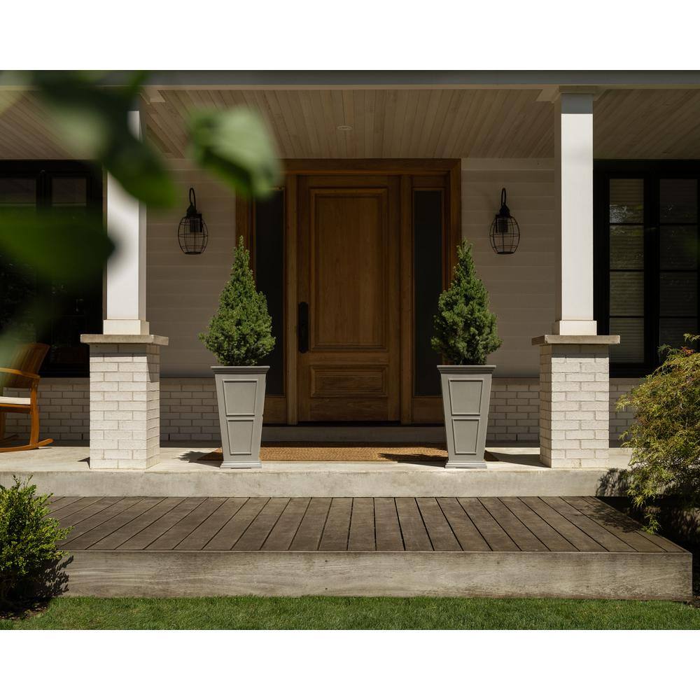 Veradek Brixton Series 26 in. Tall Gray Plastic Planter (2-Pack)