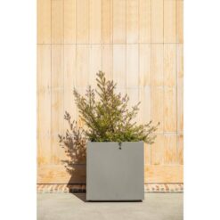 Veradek Cube 22 in. Square Grey Plastic Planter