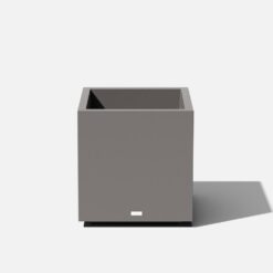 Veradek Cube 22 in. Square Grey Plastic Planter