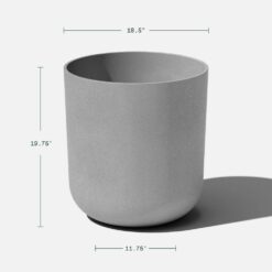 Veradek Kona 20 in. Round Gray Plastic Planter (2-Pack)