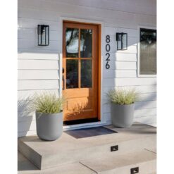 Veradek Kona 20 in. Round Gray Plastic Planter (2-Pack)