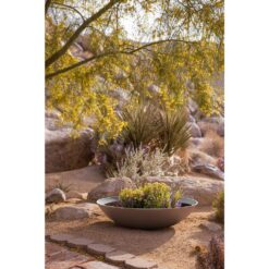 Veradek Lane Bowl 32 in. Gray Plastic Round Planter (2-Pack)