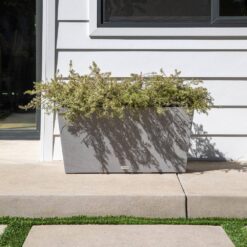 Veradek Midori 39 in. Gray Plastic Long Trough Plastic Planter (2-Pack)