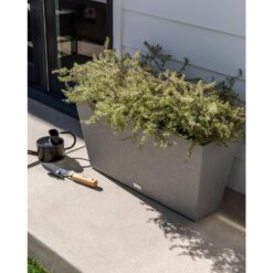 Veradek Midori 39 in. Gray Plastic Long Trough Plastic Planter (2-Pack)