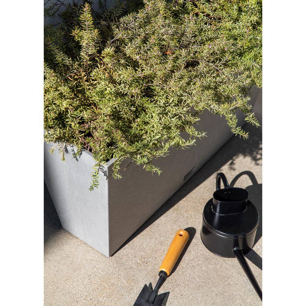Veradek Midori 39 in. Gray Plastic Long Trough Planter