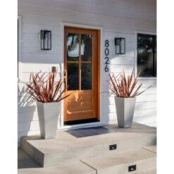 Veradek Midland 30 in. Gray Plastic Tall Square Planter (2-Pack)