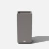 Veradek Block Series Pedestal 32 in. Tall Grey Plastic Planter
