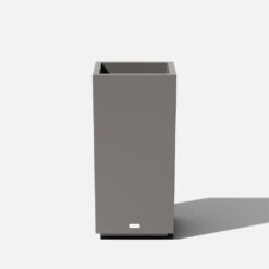 Veradek Block Series Pedestal 32 in. Tall Grey Plastic Planter
