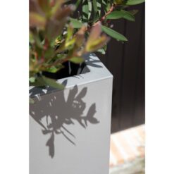 Veradek Block Series Pedestal 32 in. Tall Grey Plastic Planter
