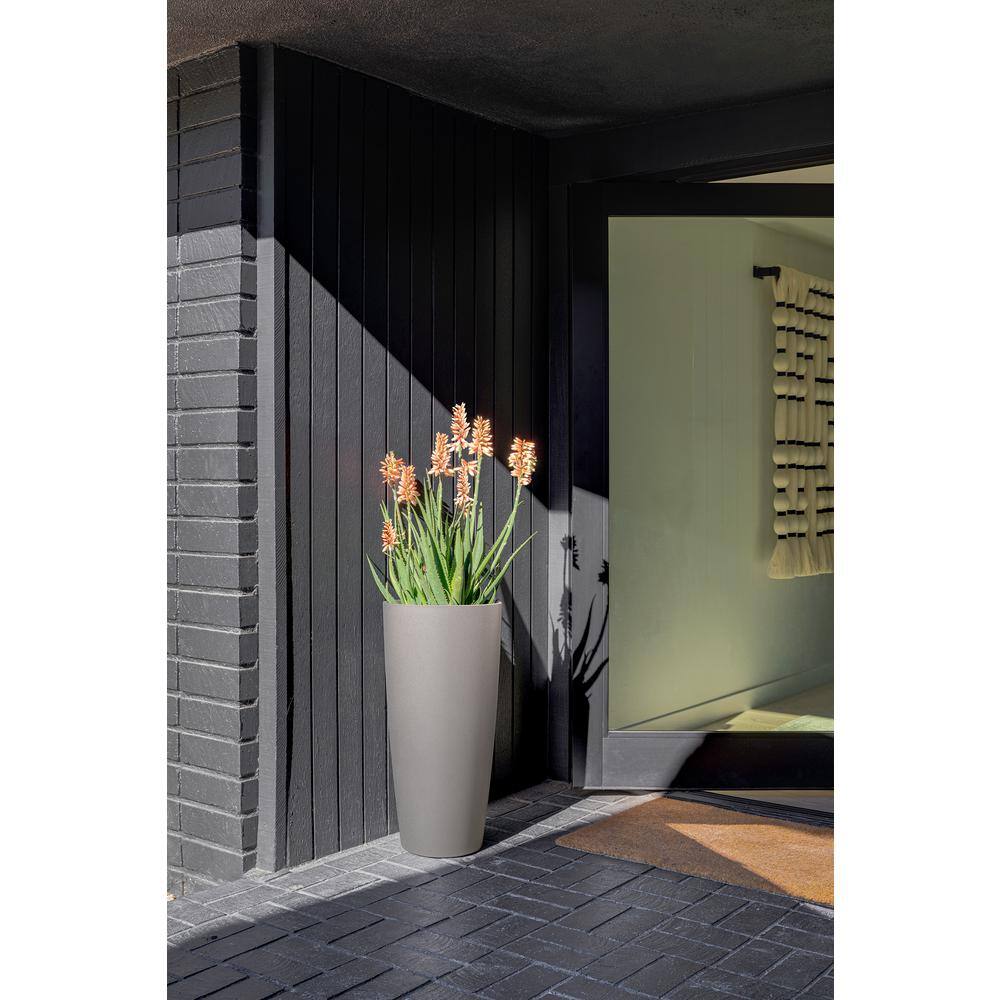 Veradek Selena 28 in. Gray Plastic Pot Planter (2-Pack)