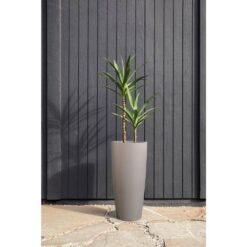 Veradek Selena 28 in. Gray Plastic Pot Planter (2-Pack)