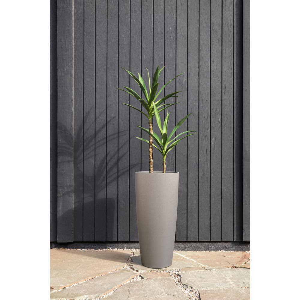 Veradek Selena 28 in. Gray Plastic Pot Planter (2-Pack)