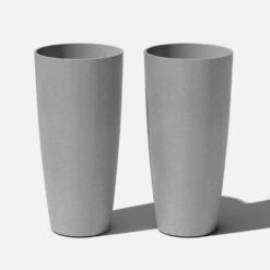 Veradek Selena 28 in. Gray Plastic Pot Planter (2-Pack)