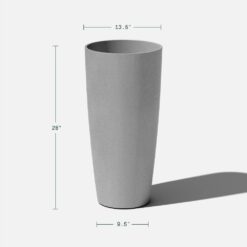 Veradek Selena 28 in. Gray Plastic Pot Planter (2-Pack)