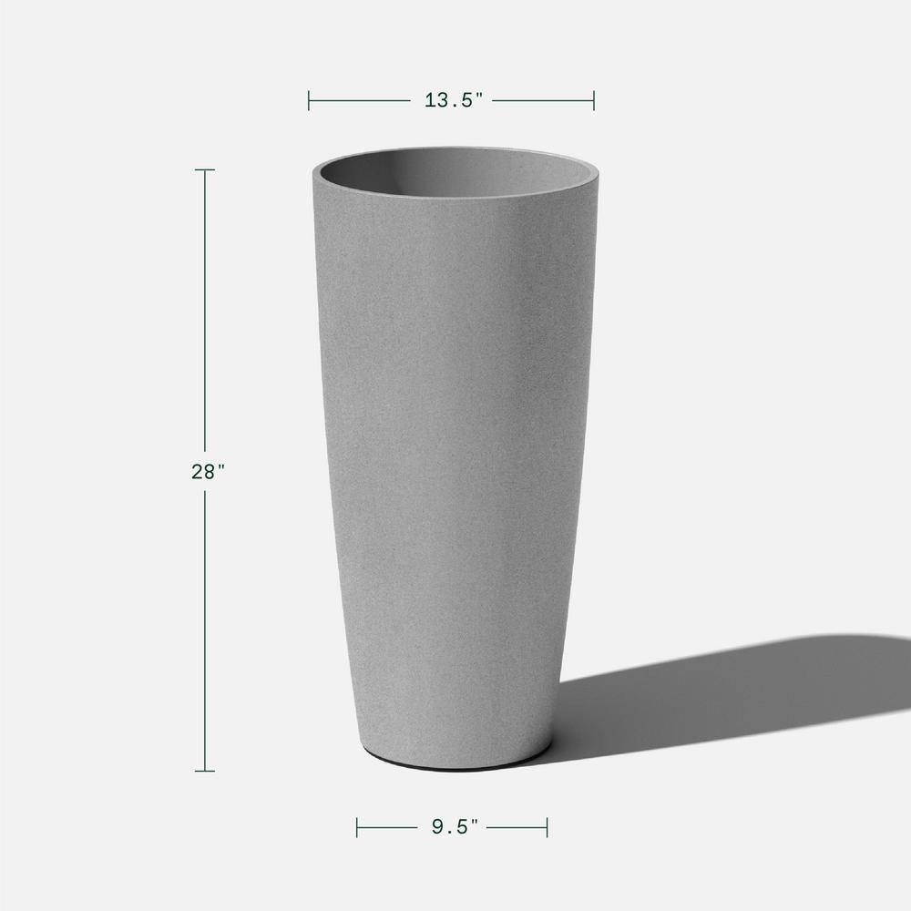 Veradek Selena 28 in. Gray Plastic Pot Planter (2-Pack)