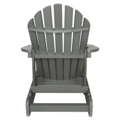 Highwood Hamilton Coastal Teak Folding and Reclining Plastic Adirondack Chair