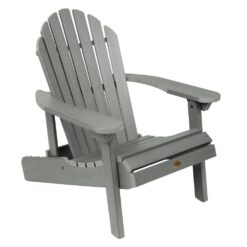 Highwood Hamilton Coastal Teak Folding and Reclining Plastic Adirondack Chair