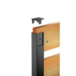 HOFT Gate Frame Kit 71 in. Black Aluminum for Horizontal Boards (hinges and locks sold separately)