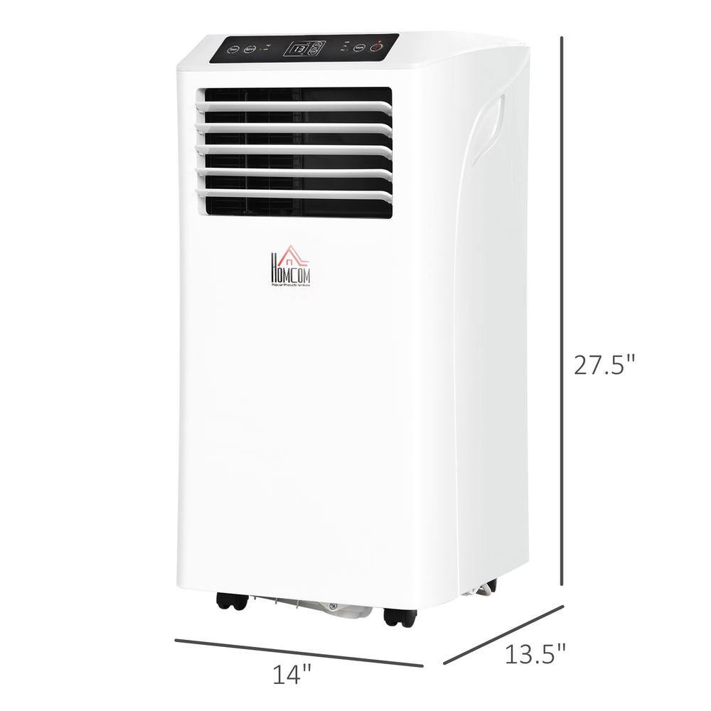HOMCOM 10,000 BTU Portable Air Conditioner Cools 200 Sq. Ft. with Dehumidifier, Ventilating and Remote Control in White